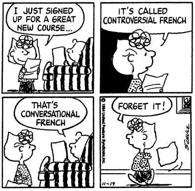 Sally and Charlie Brown Confrontational French